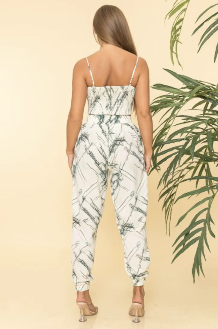 Ivory Tube Top & Cigarette Pants Set