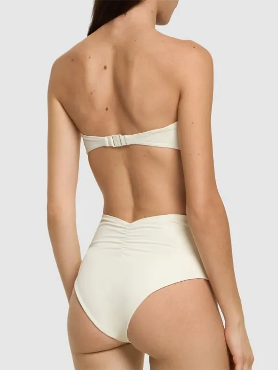 Johanna Ortiz   Ecru Taita high waist bikini bottoms 