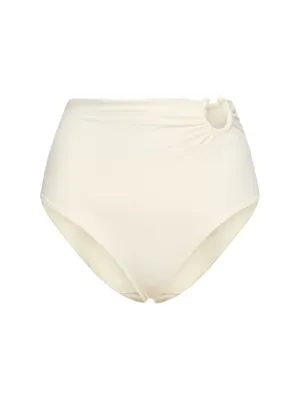 Johanna Ortiz   Ecru Taita high waist bikini bottoms 