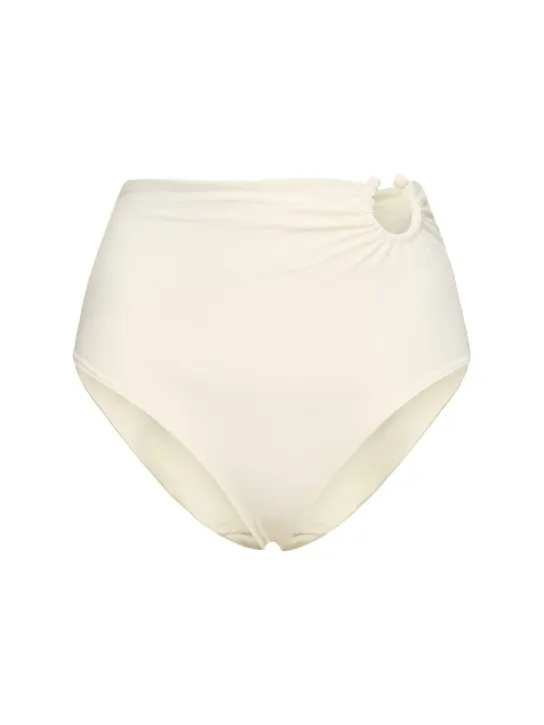 Johanna Ortiz   Ecru Taita high waist bikini bottoms 