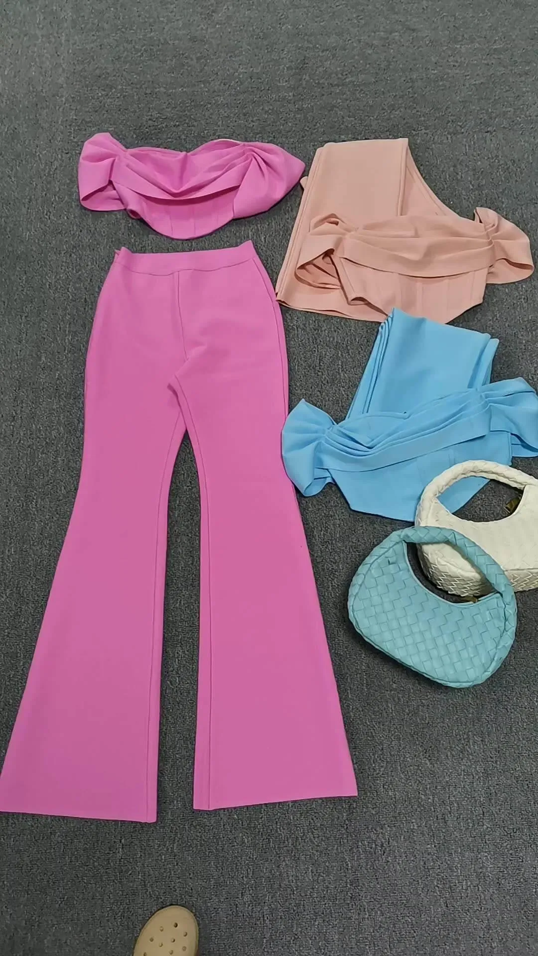 KittenAlarm - Ettie Off Shoulder Top & High Waist Pants Set