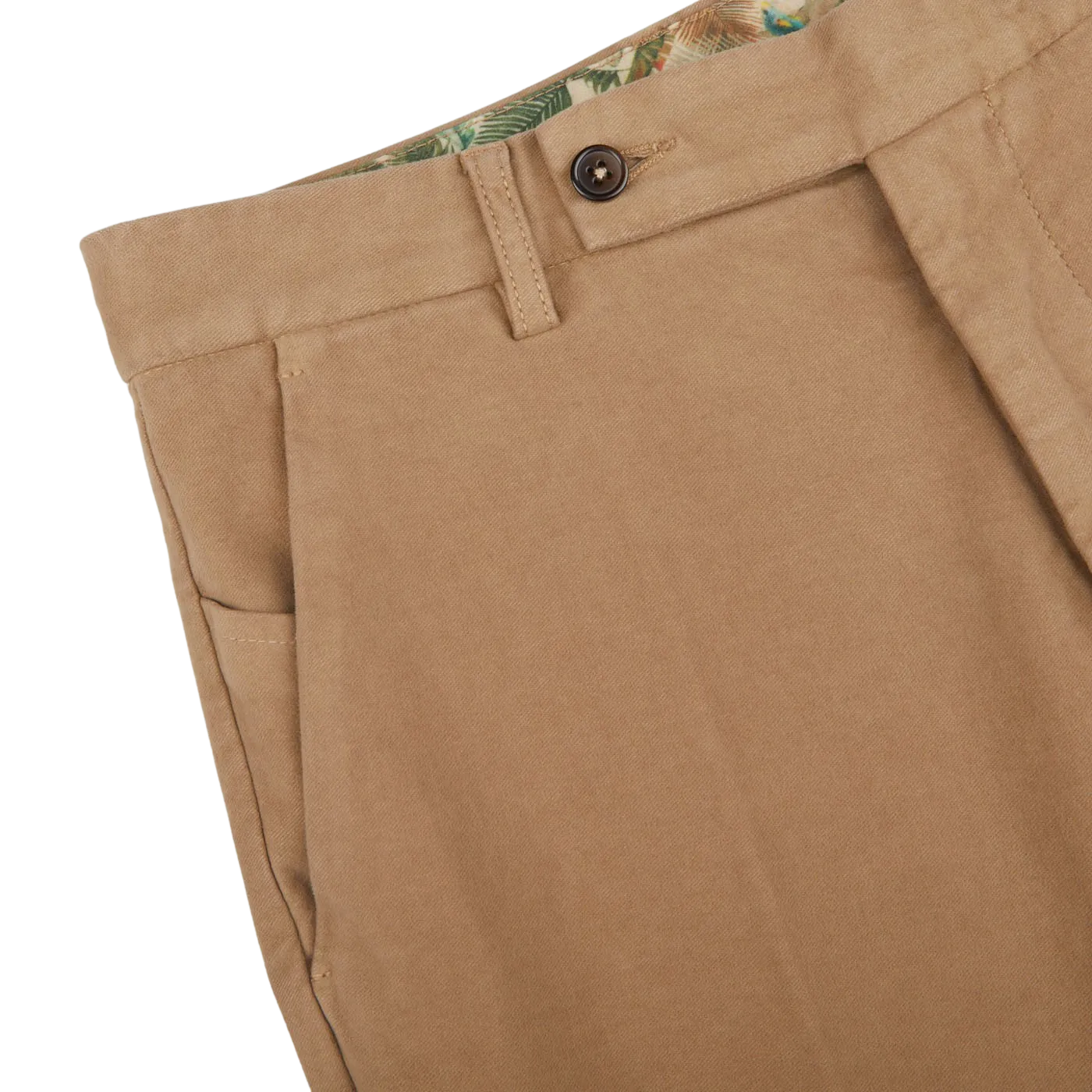 Light Beige Cotton Moleskin Chinos