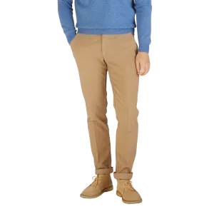 Light Beige Cotton Moleskin Chinos