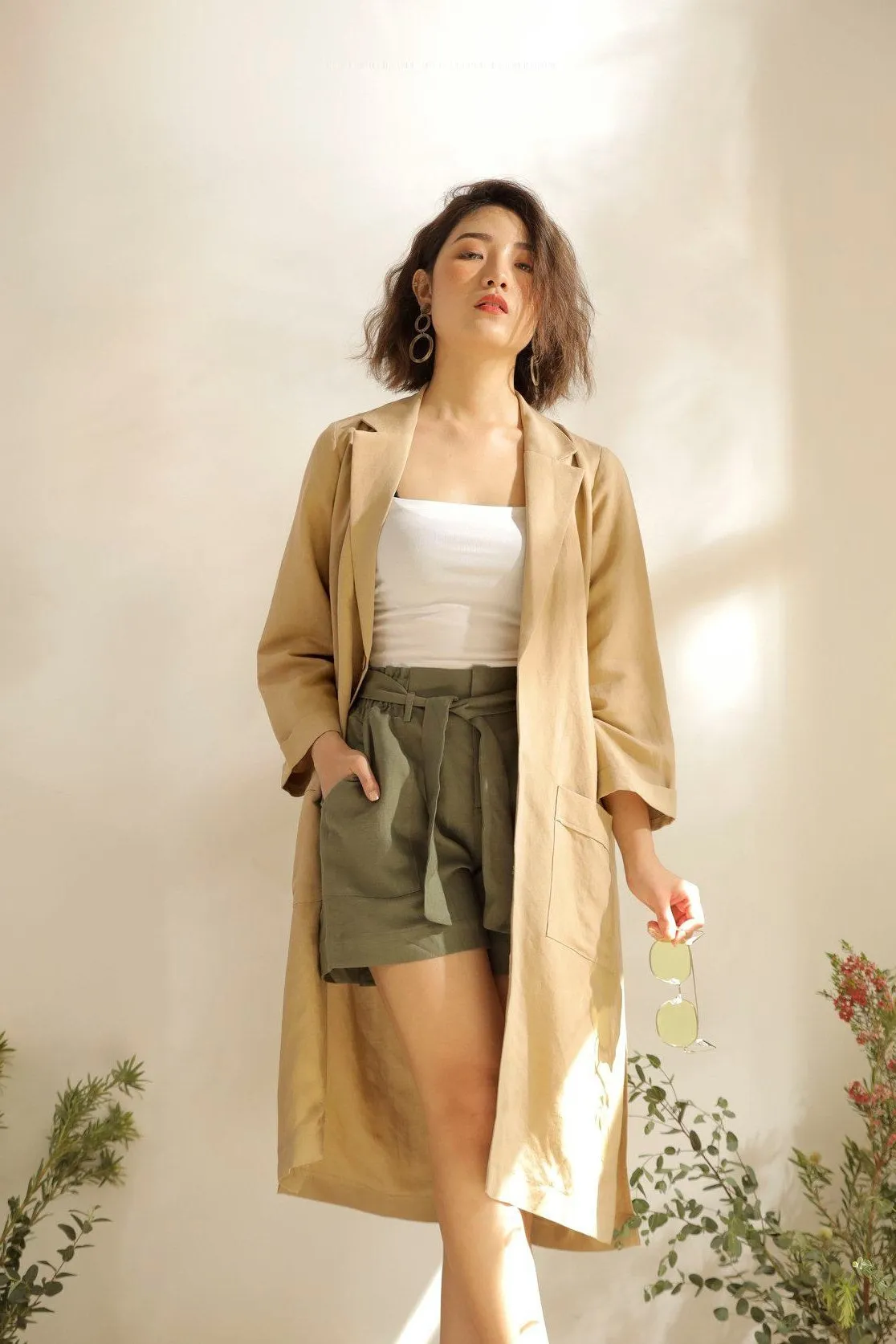 Linen Oversized Duster Coat