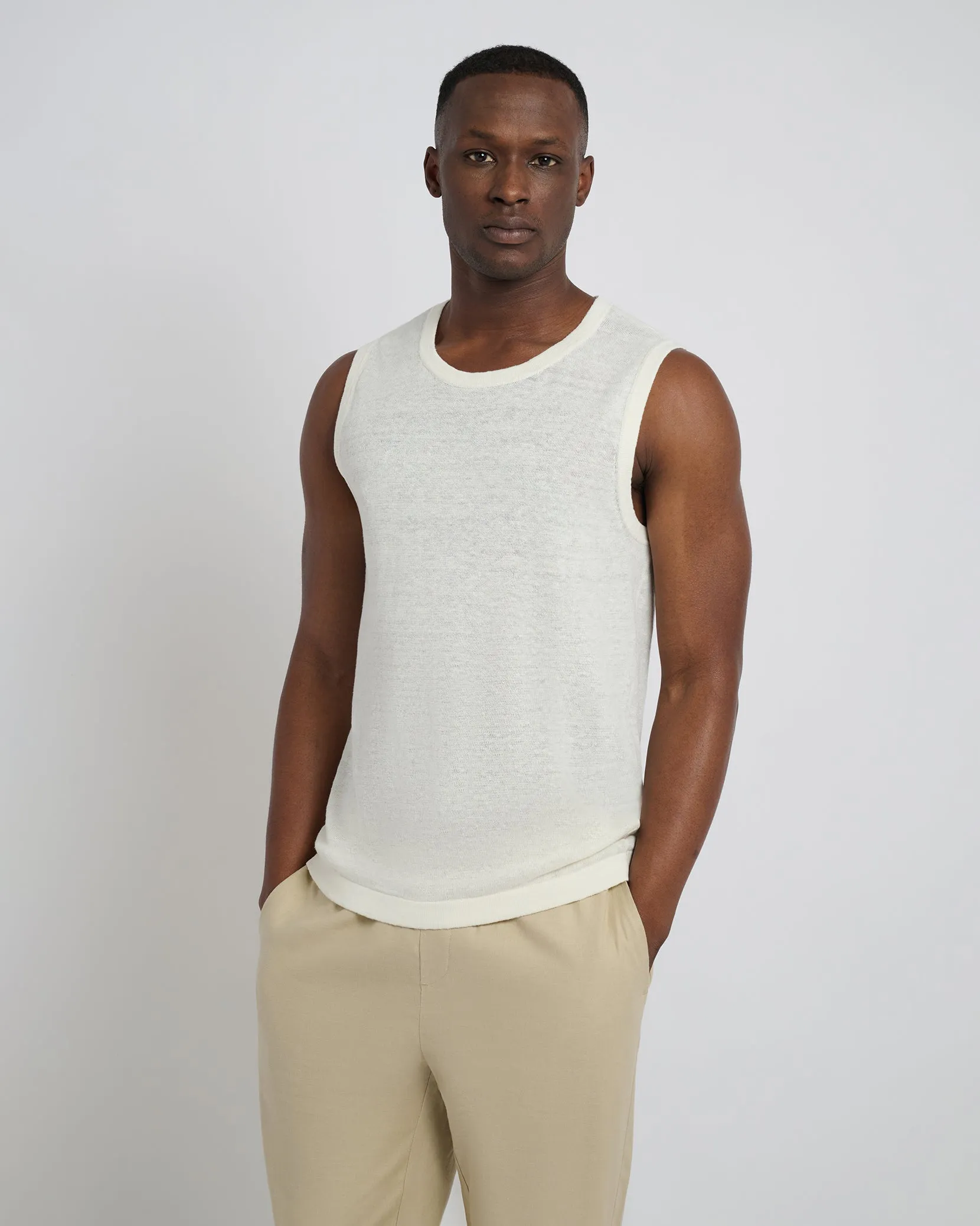 Linen Sweater Tank Top