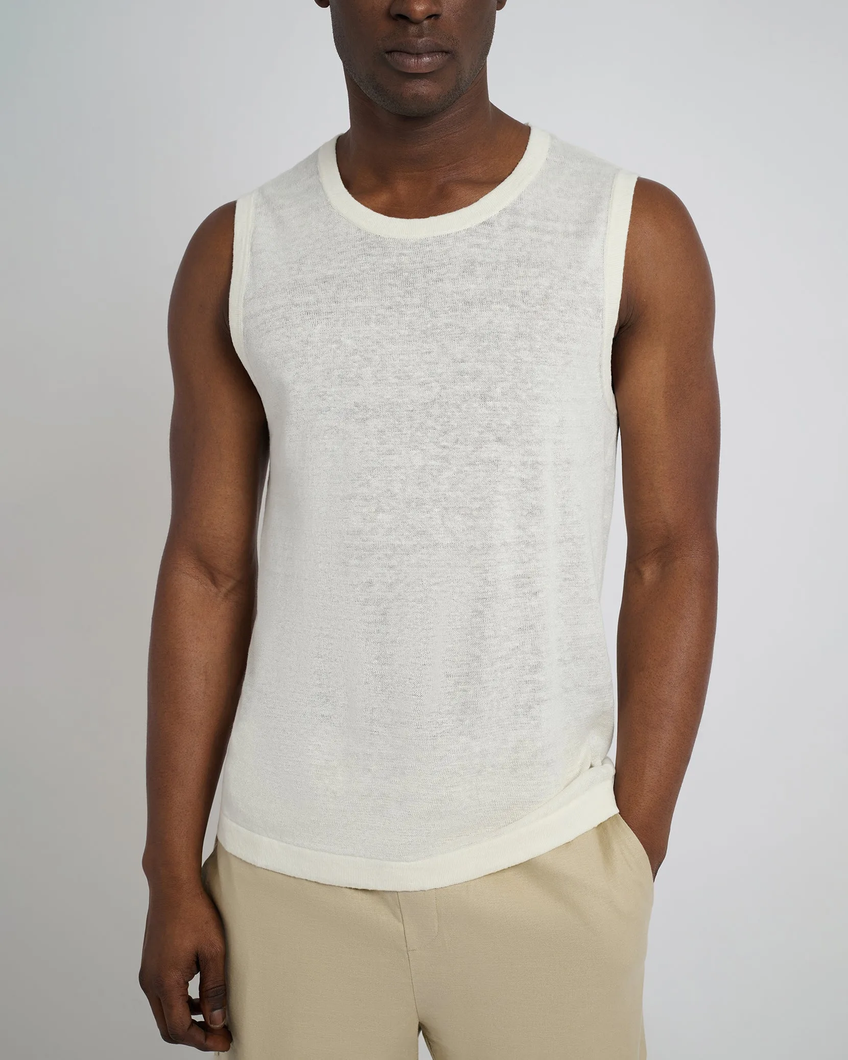 Linen Sweater Tank Top