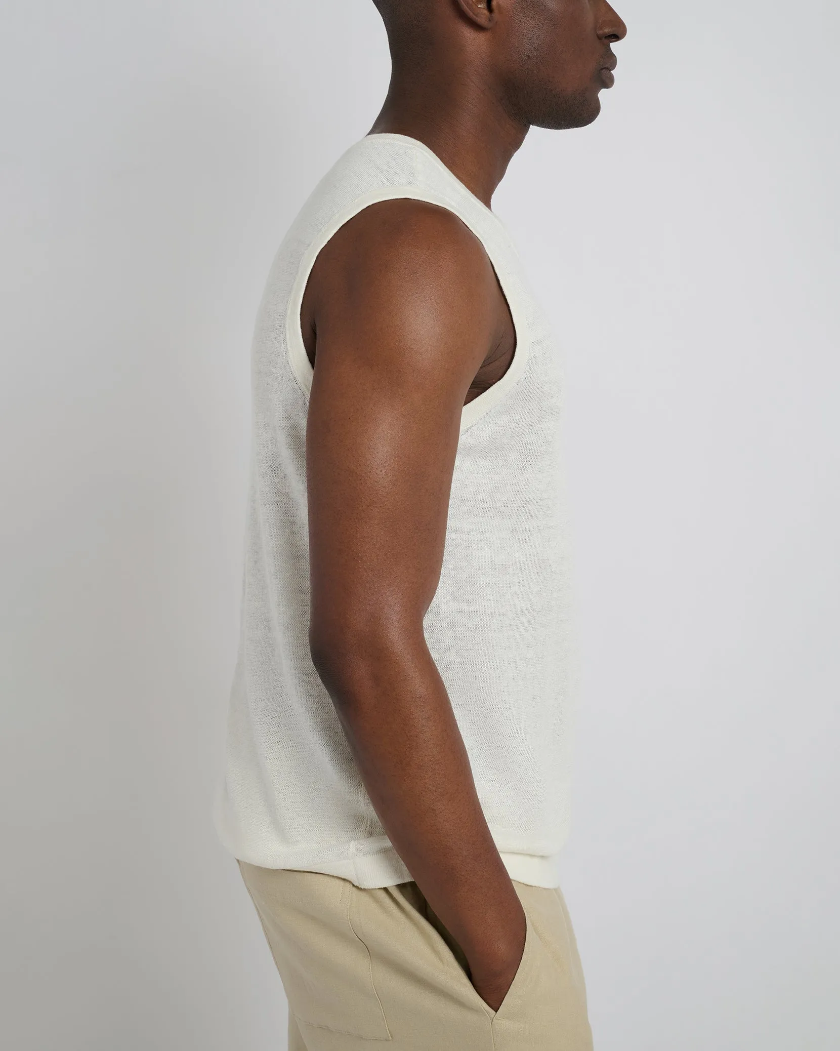 Linen Sweater Tank Top