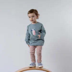 Long Sleeve T-Shirt | Blue Brushstroke