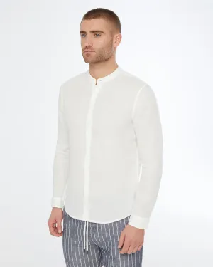 Mandarin Collar Linen Shirt