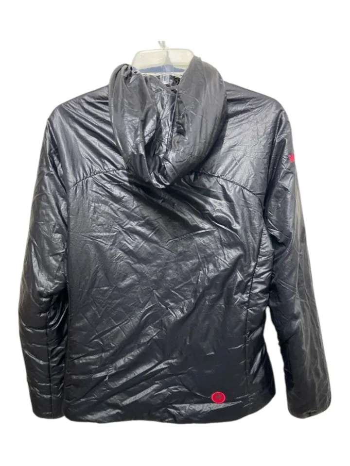 Marmot Size M Black Nylon Quilted Hood Zip Jacket