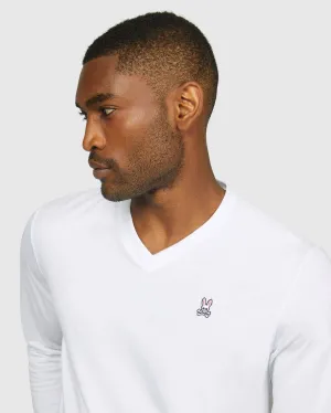 MENS LONG SLEEVE V NECK TEE - B6T421ARPC