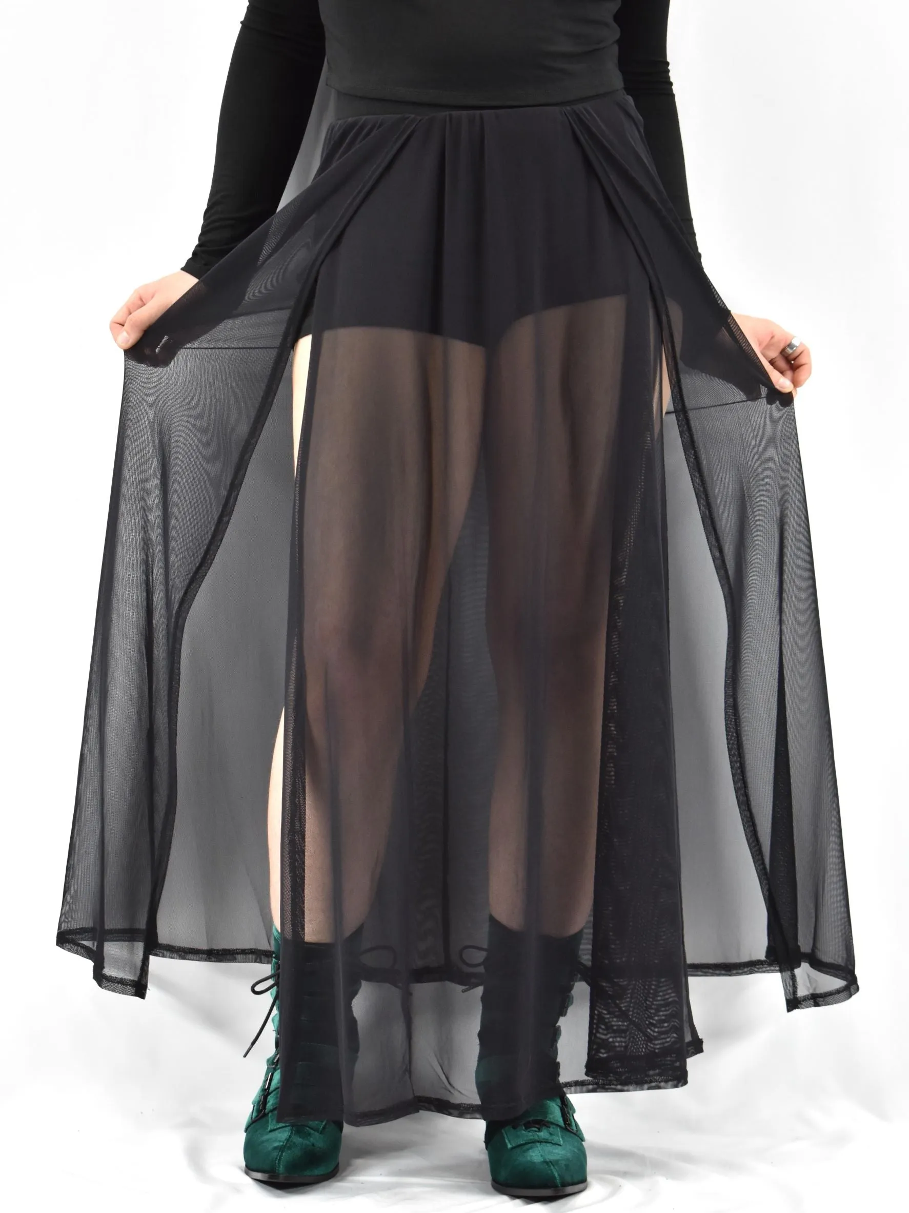 Mesh Darla Maxi Skirt with Shorts! FOXBLOOD