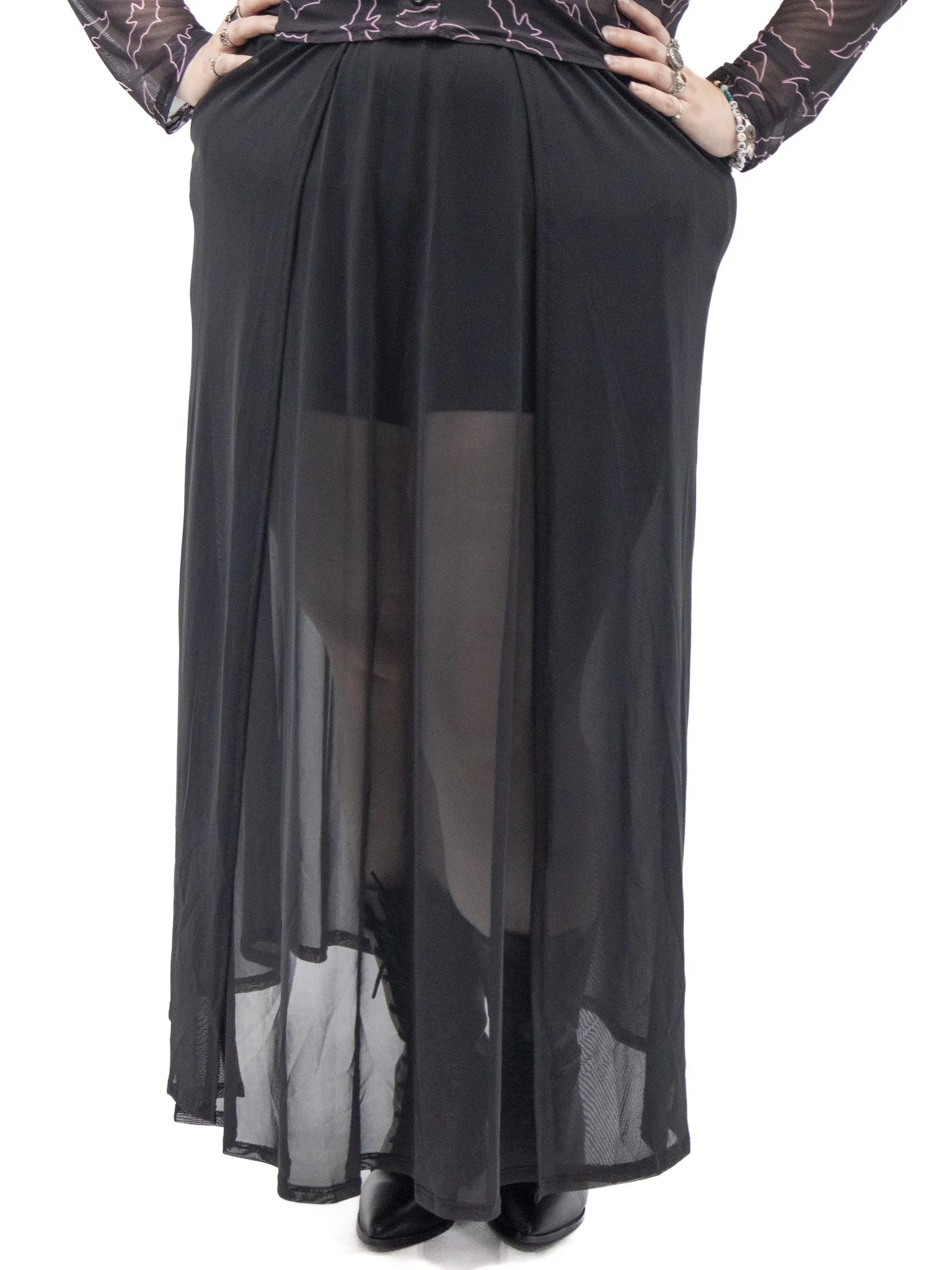 Mesh Darla Maxi Skirt with Shorts! FOXBLOOD