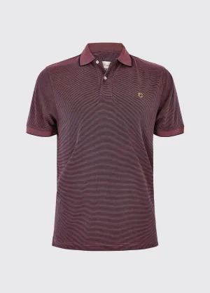 Mullaghmore Striped Polo - Ruby