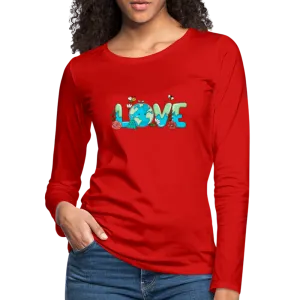Nature's LOVE Celebration Women's Premium Long Sleeve T-Shirt (Earth Day)