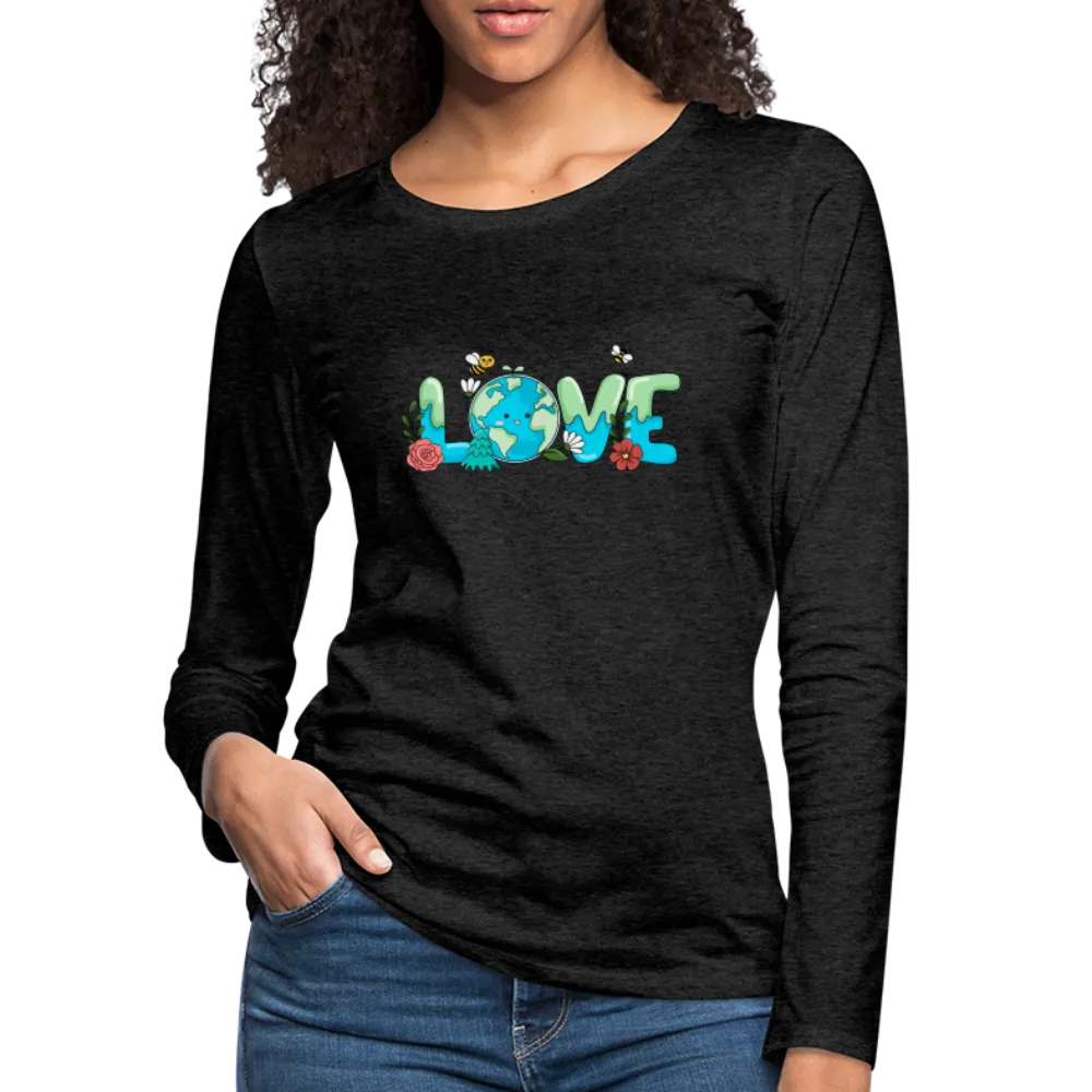 Nature's LOVE Celebration Women's Premium Long Sleeve T-Shirt (Earth Day)