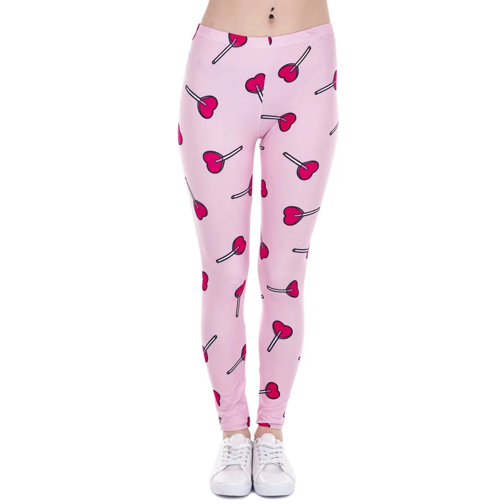 New Fashion Women Leggings Unicorn And Sweets Printing Leggins Fitness Legging Sexy High Waist Pants