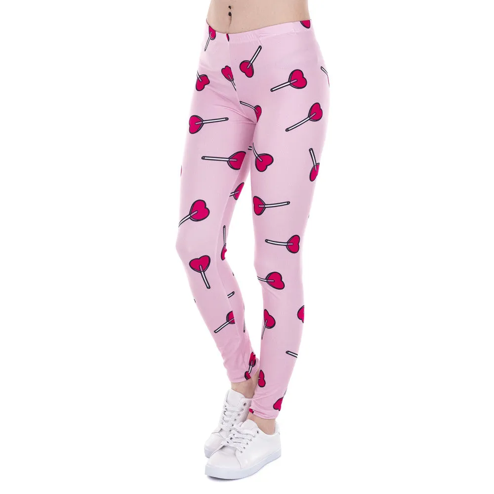 New Fashion Women Leggings Unicorn And Sweets Printing Leggins Fitness Legging Sexy High Waist Pants