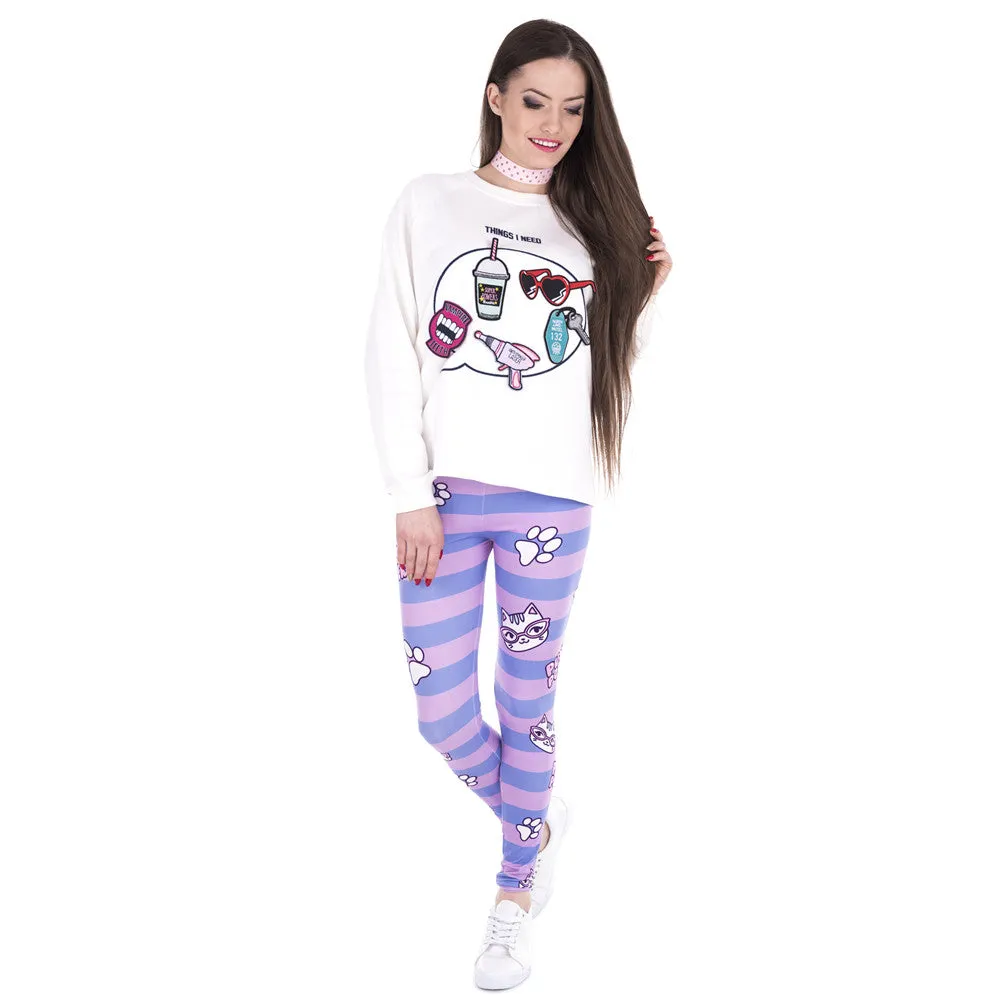 New Fashion Women Leggings Unicorn And Sweets Printing Leggins Fitness Legging Sexy High Waist Pants