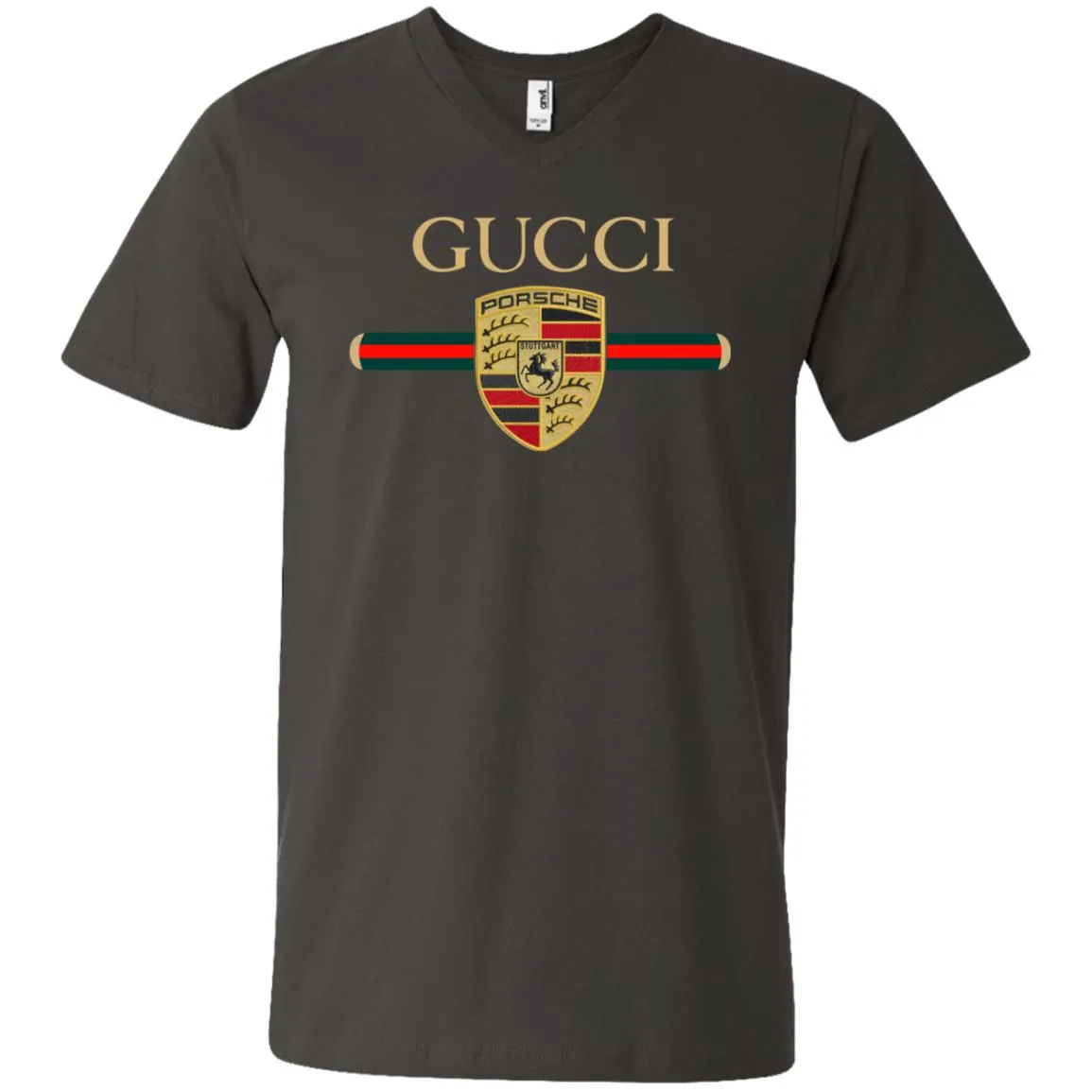 New Gucci Porsche Shirt Men V-Neck T-Shirt