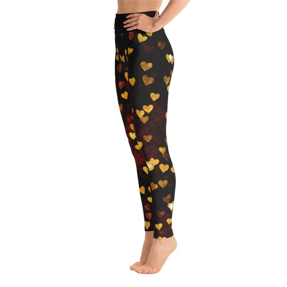 Night Hearts ~ High Waist Leggings