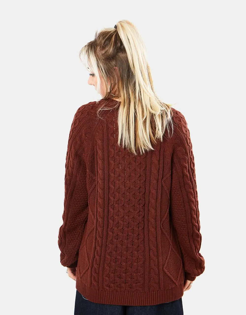 Nike Cable Knit Sweater - Oxen Brown
