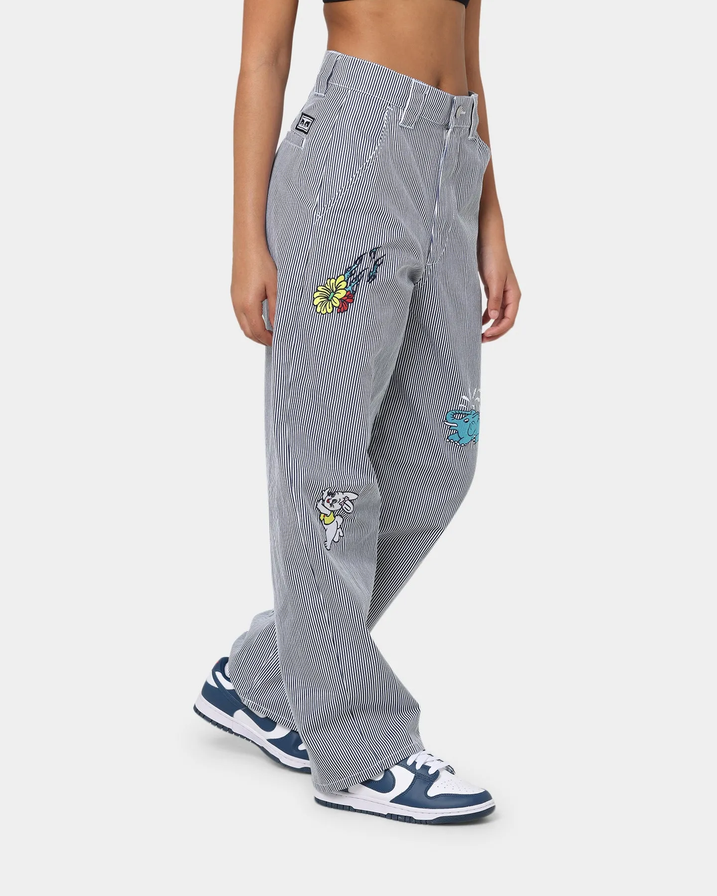 Obey Women's Haru Baggy Pants Blue Multi