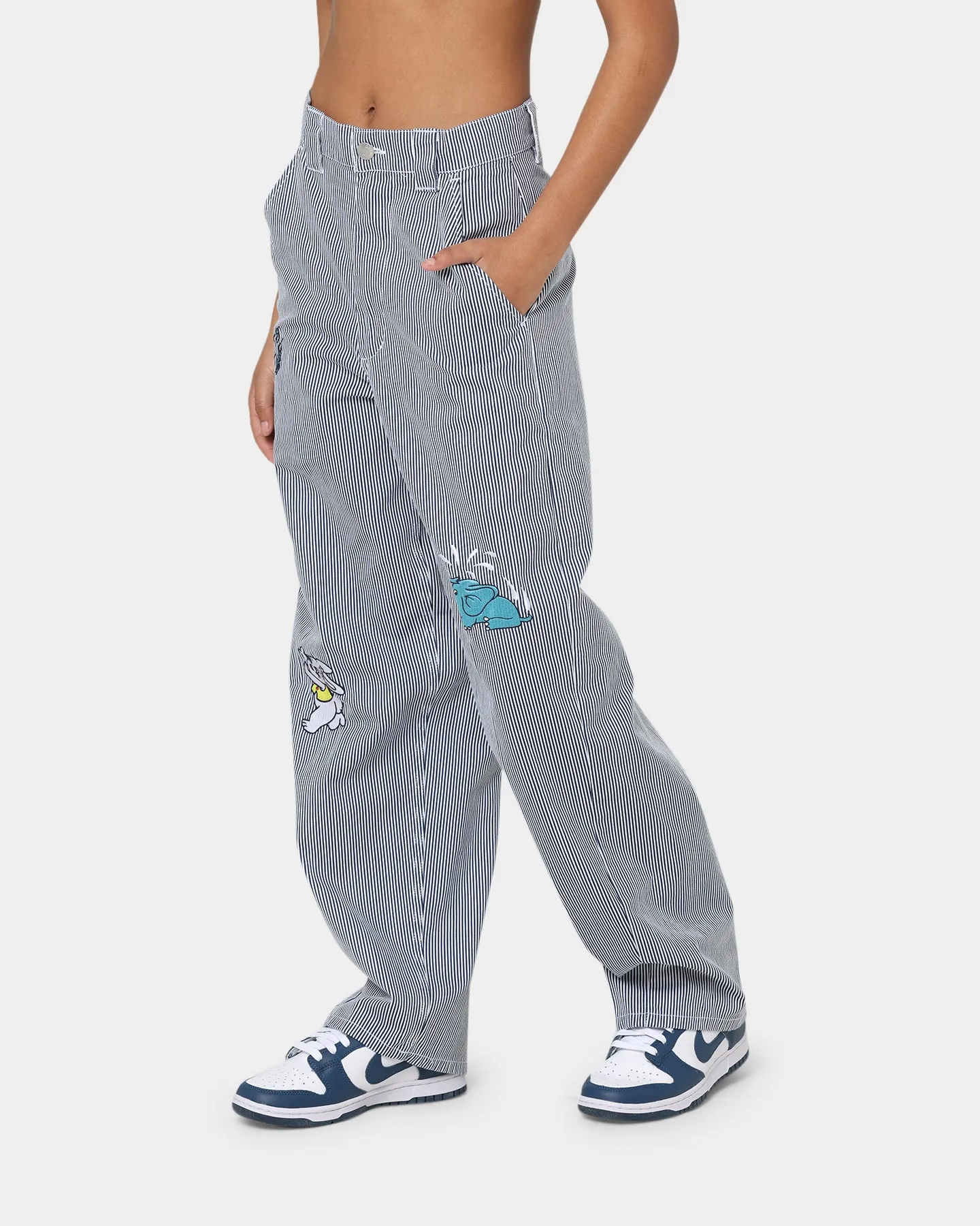 Obey Women's Haru Baggy Pants Blue Multi