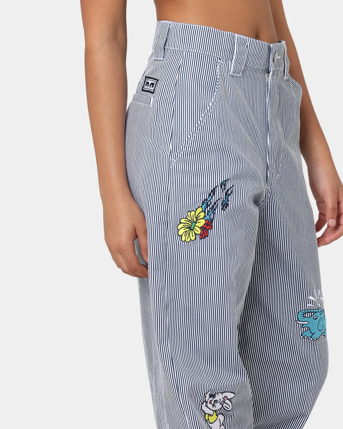 Obey Women's Haru Baggy Pants Blue Multi