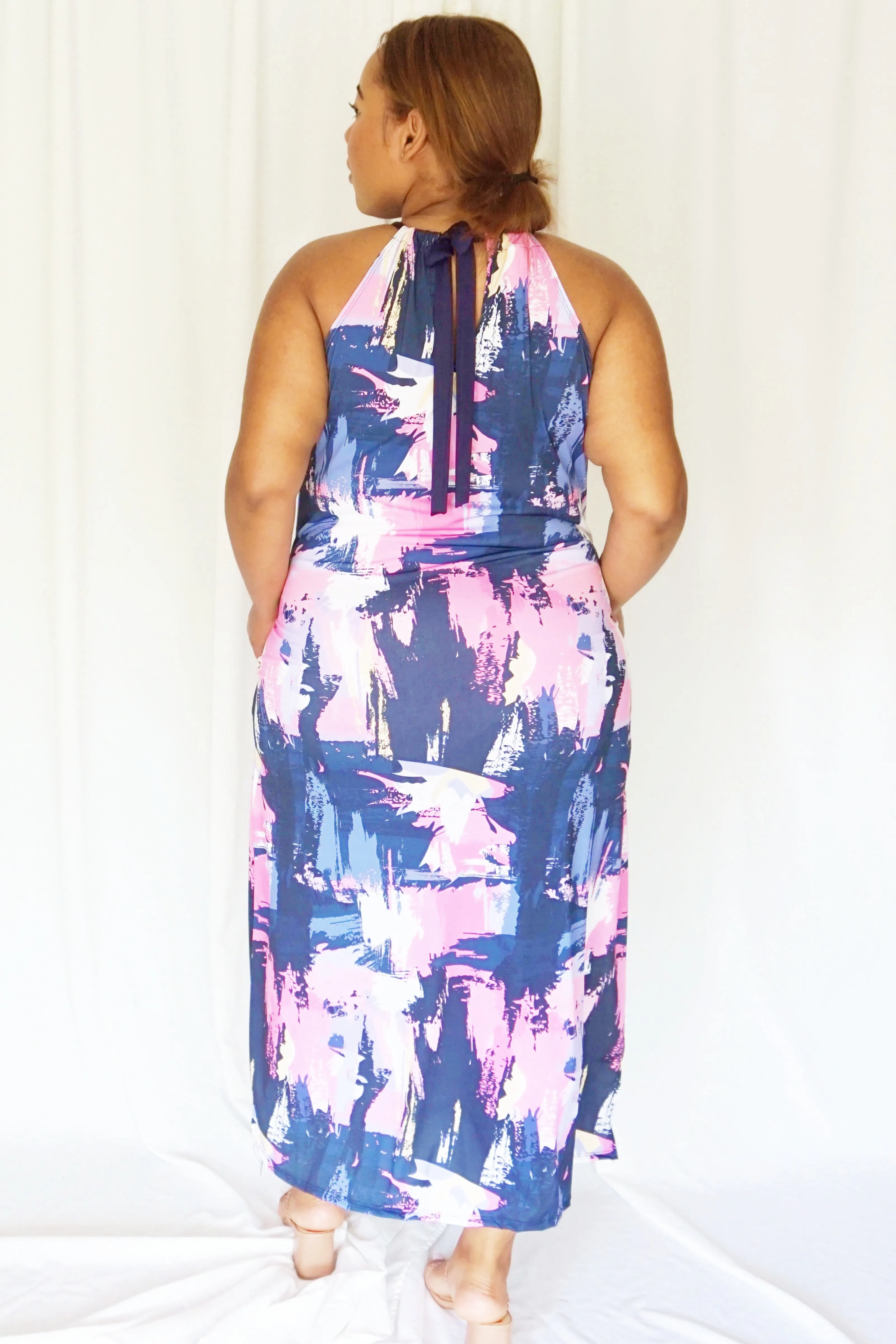 Paint Strap Maxi Dress