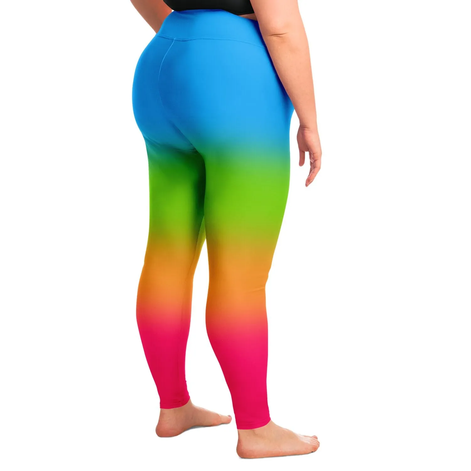 Panromantic Pride Ombre High-Waist Plus Leggings