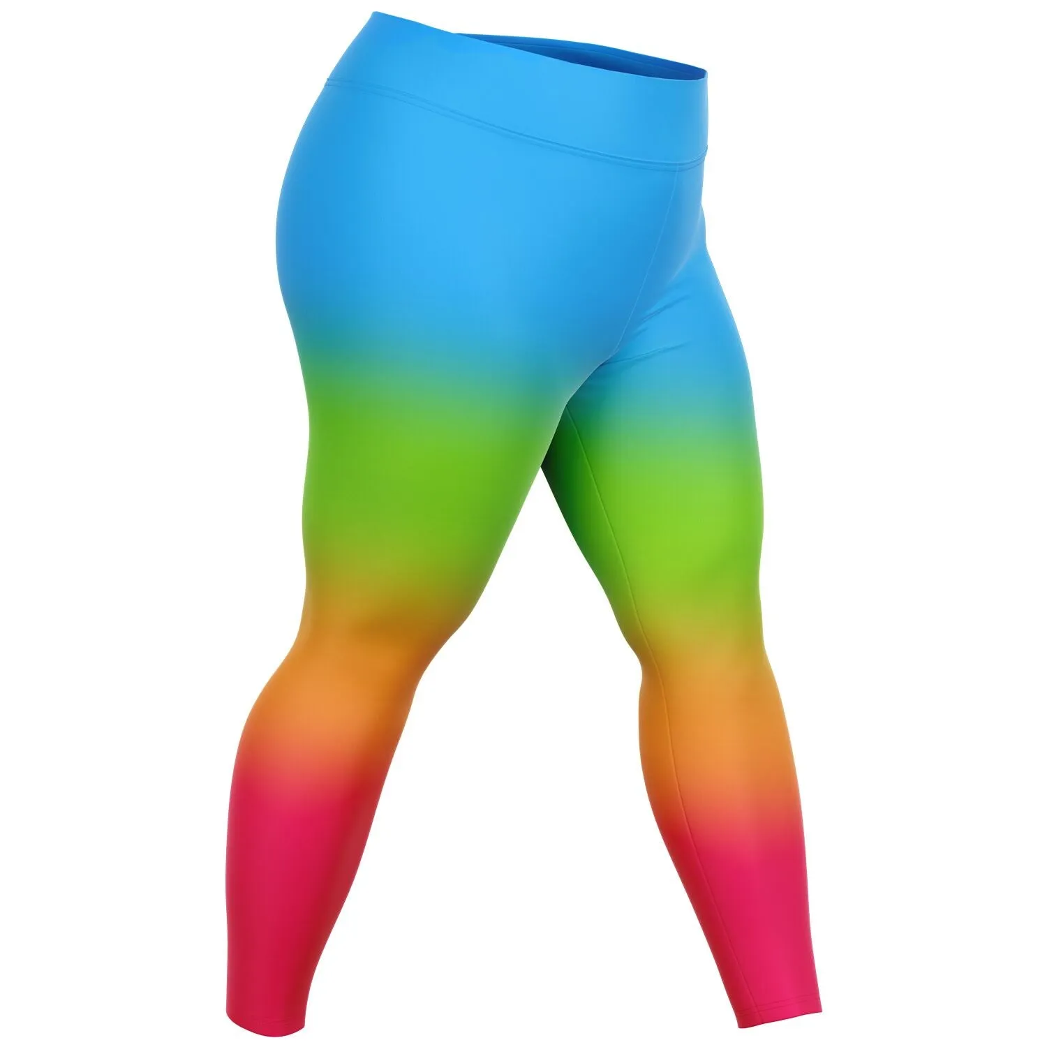 Panromantic Pride Ombre High-Waist Plus Leggings