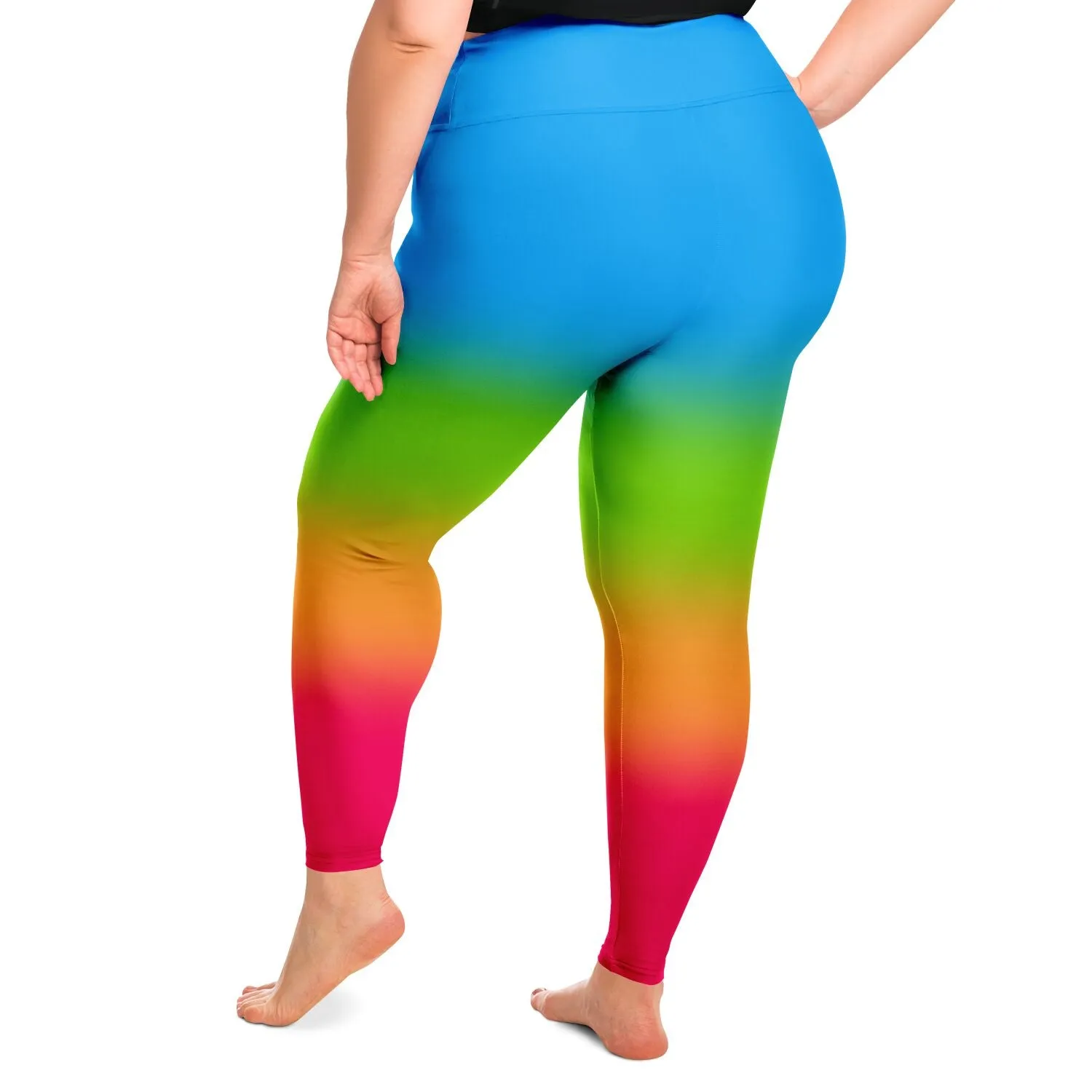 Panromantic Pride Ombre High-Waist Plus Leggings