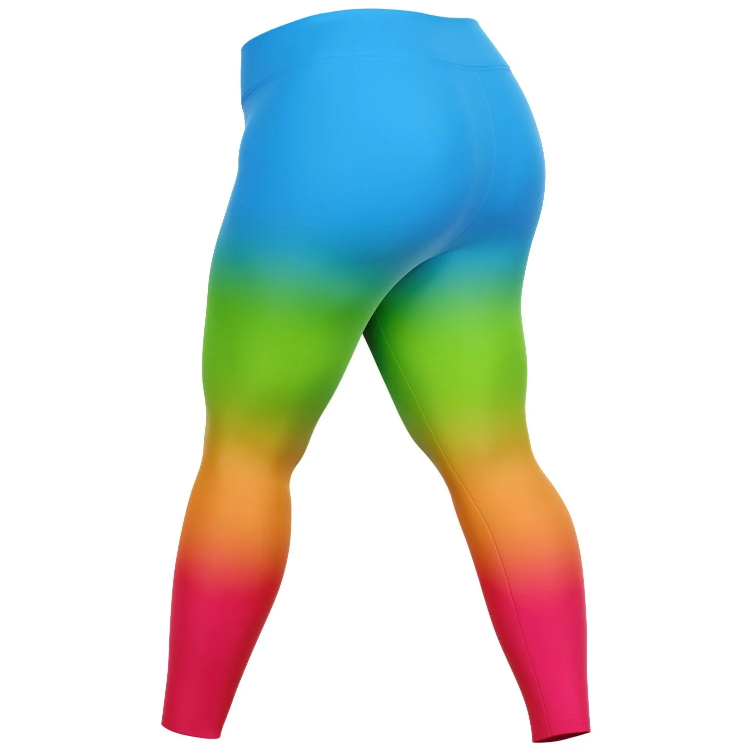 Panromantic Pride Ombre High-Waist Plus Leggings