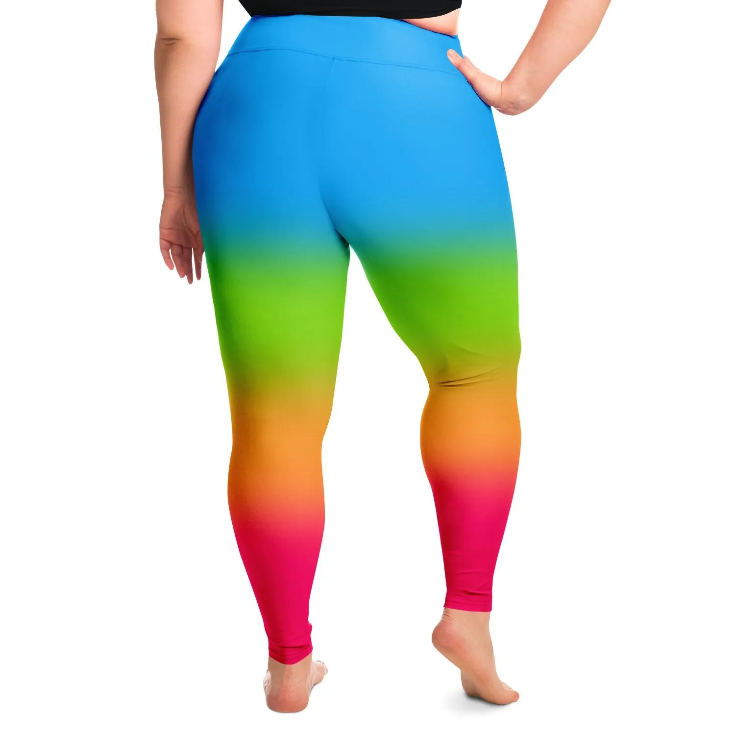 Panromantic Pride Ombre High-Waist Plus Leggings
