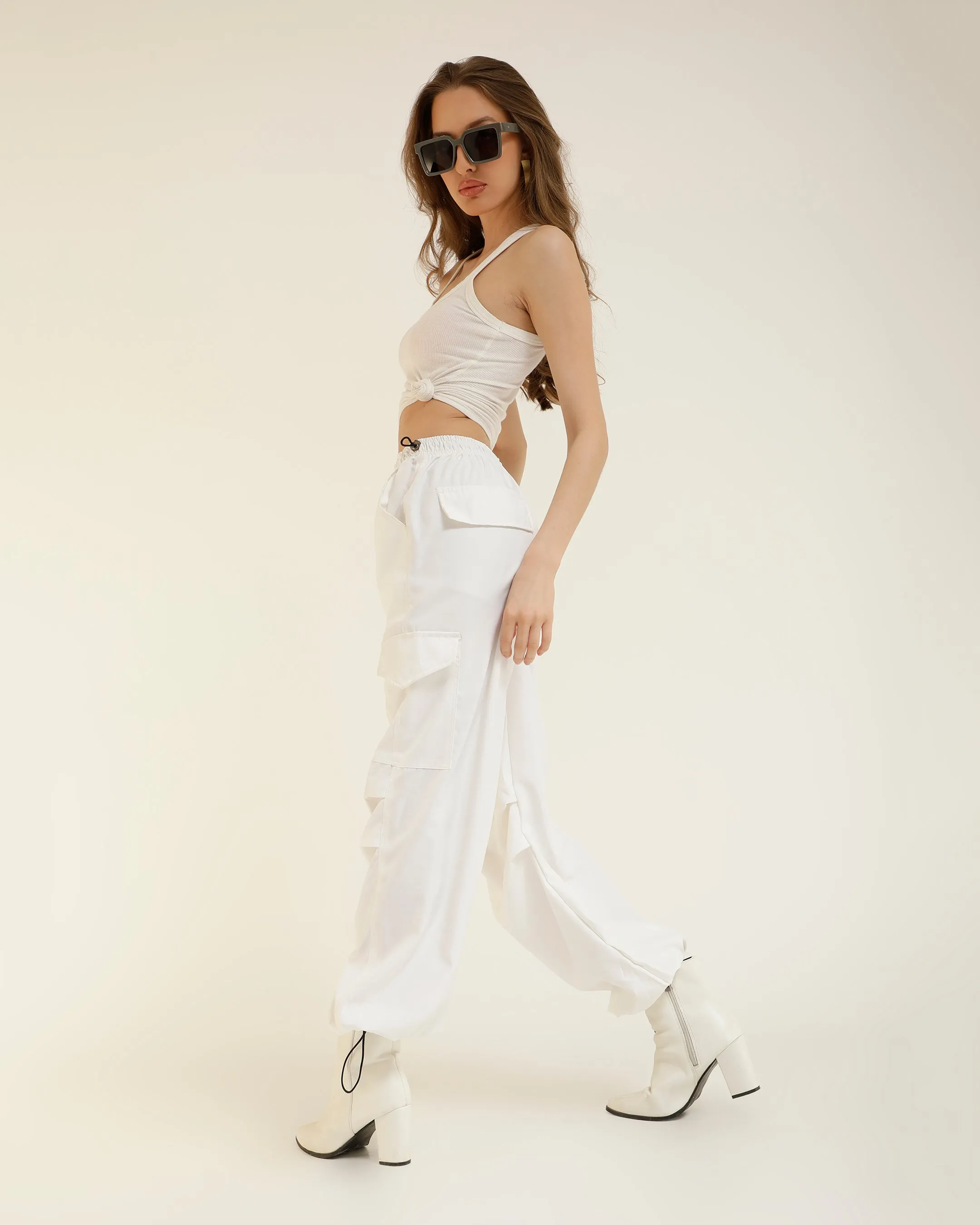 PARACHUTE PANTS WITH ADJUSTABLE SLIDER