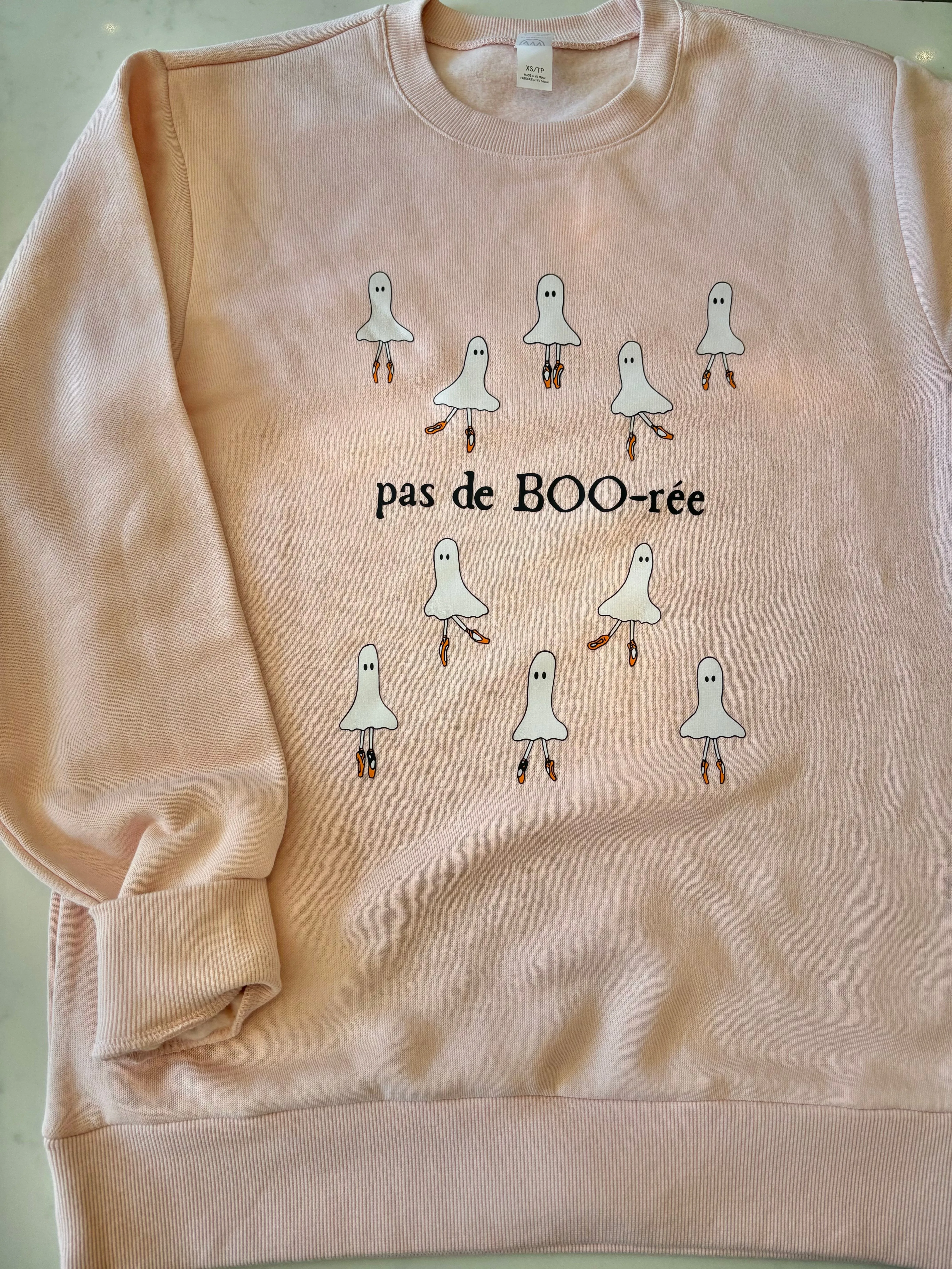 Pas De Boo-rée Ballerina Ghost Crewneck