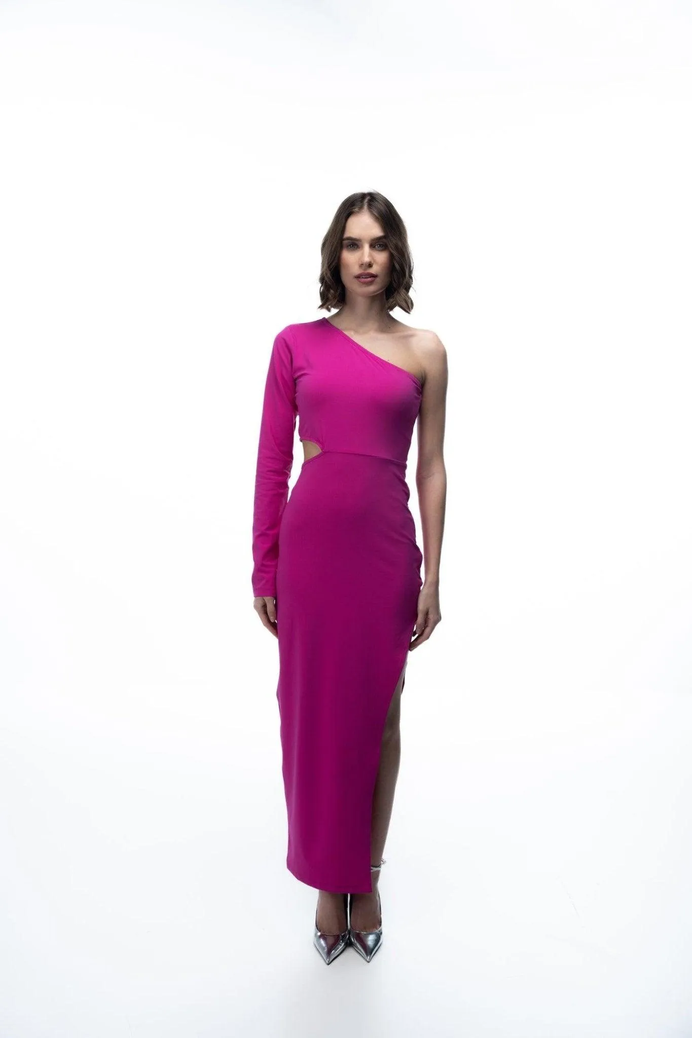 PEAK A BOO CUT OUT LONG BODYCON DRESS