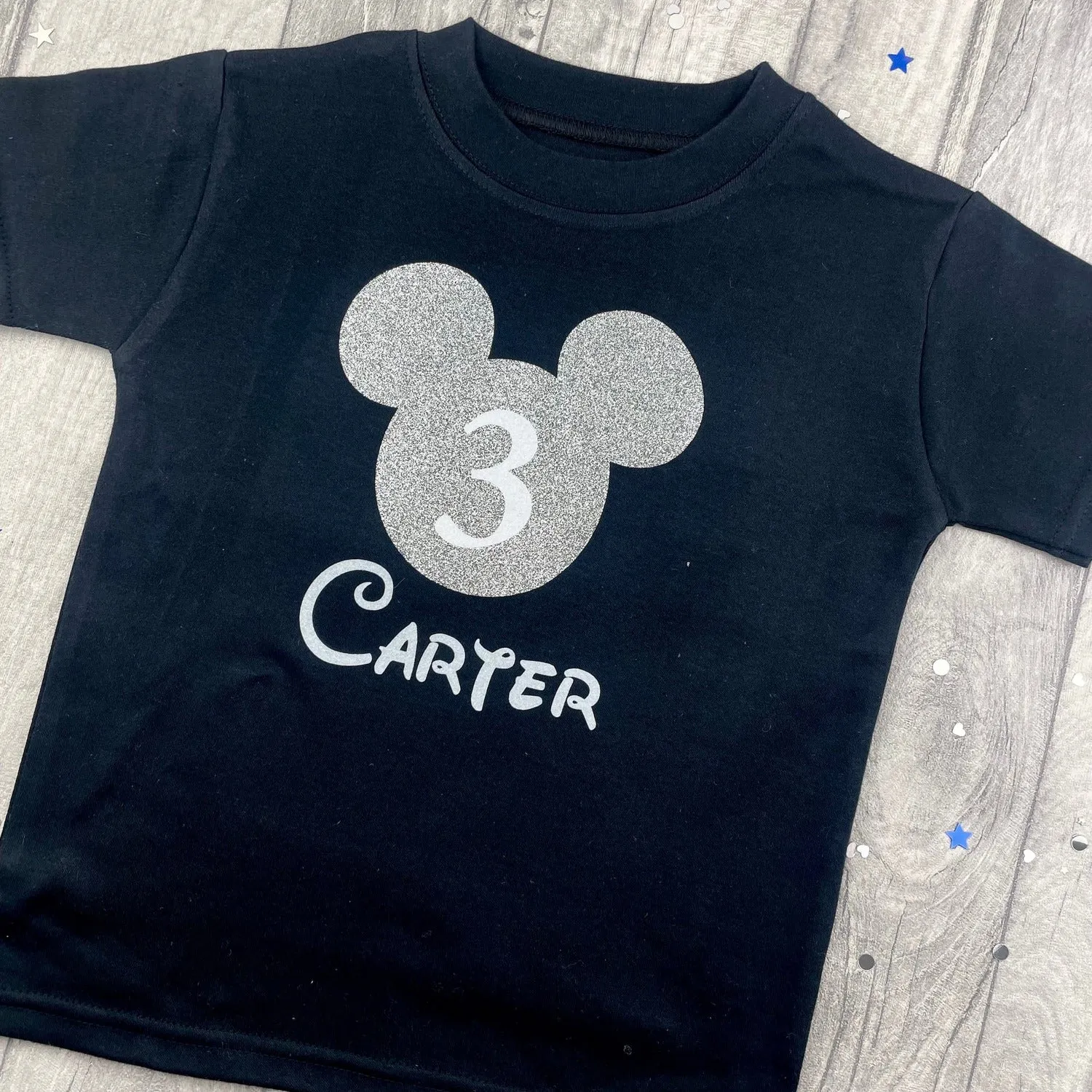 Personalised Mickey Mouse Birthday T-Shirt