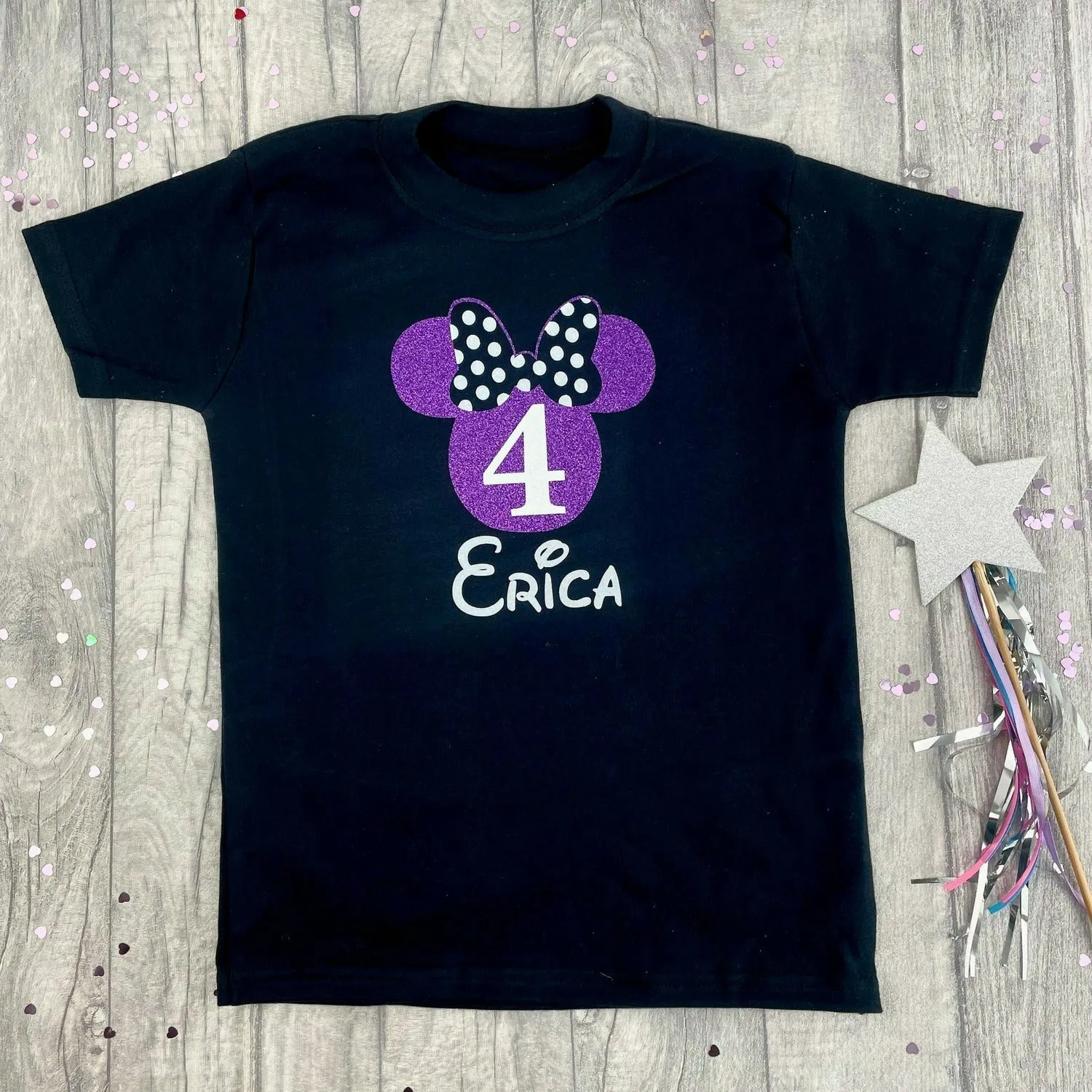Personalised Minnie Mouse Birthday T-Shirt