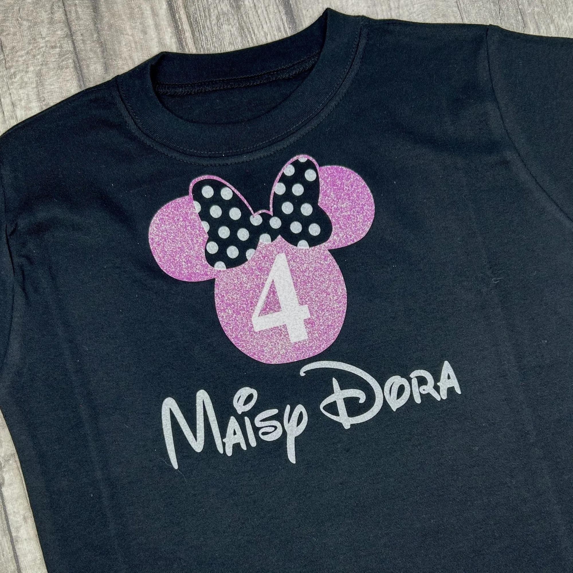 Personalised Minnie Mouse Birthday T-Shirt