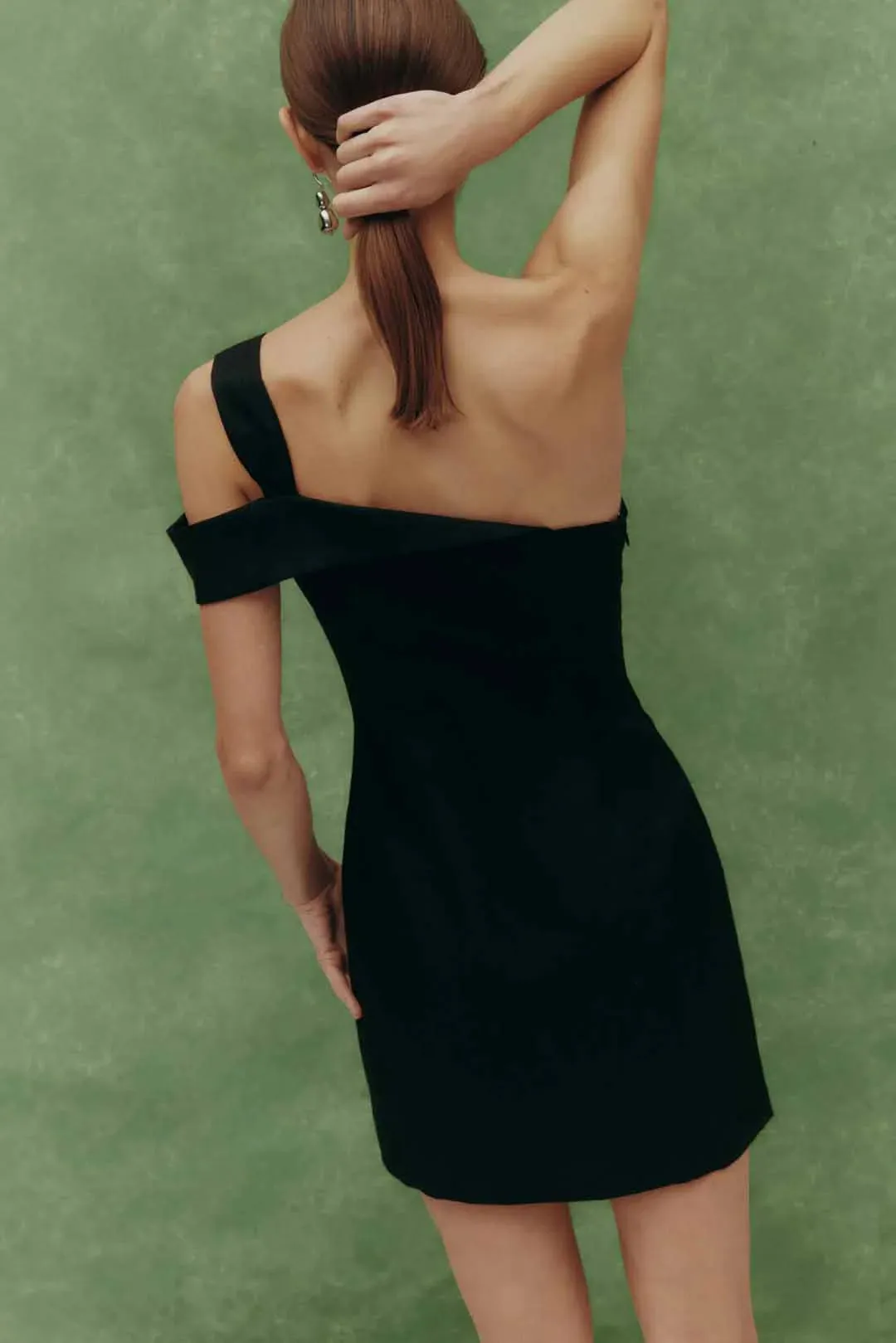 REESE LINEN MINI DRESS | BLACK
