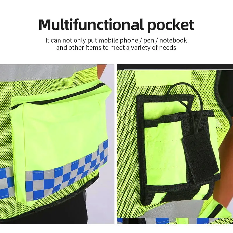 Reflective vest multi pockets for work police(MJ-S33)