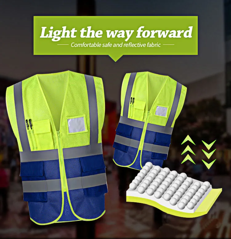 Reflective vest multi pockets for work(MJ-S13)