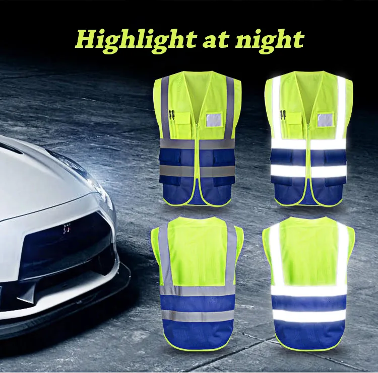 Reflective vest multi pockets for work(MJ-S13)