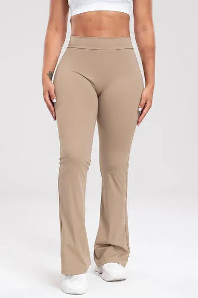 Ruched High Waist Bootcut Active Pants