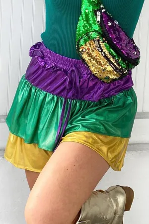 Sexy Color Block Contrast High Waist Type A Patchwork Bottoms