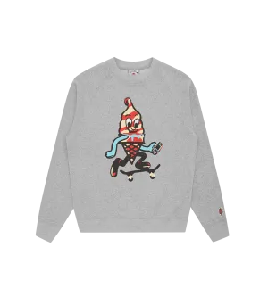 SKATE CONE CREWNECK - HEATHER GREY