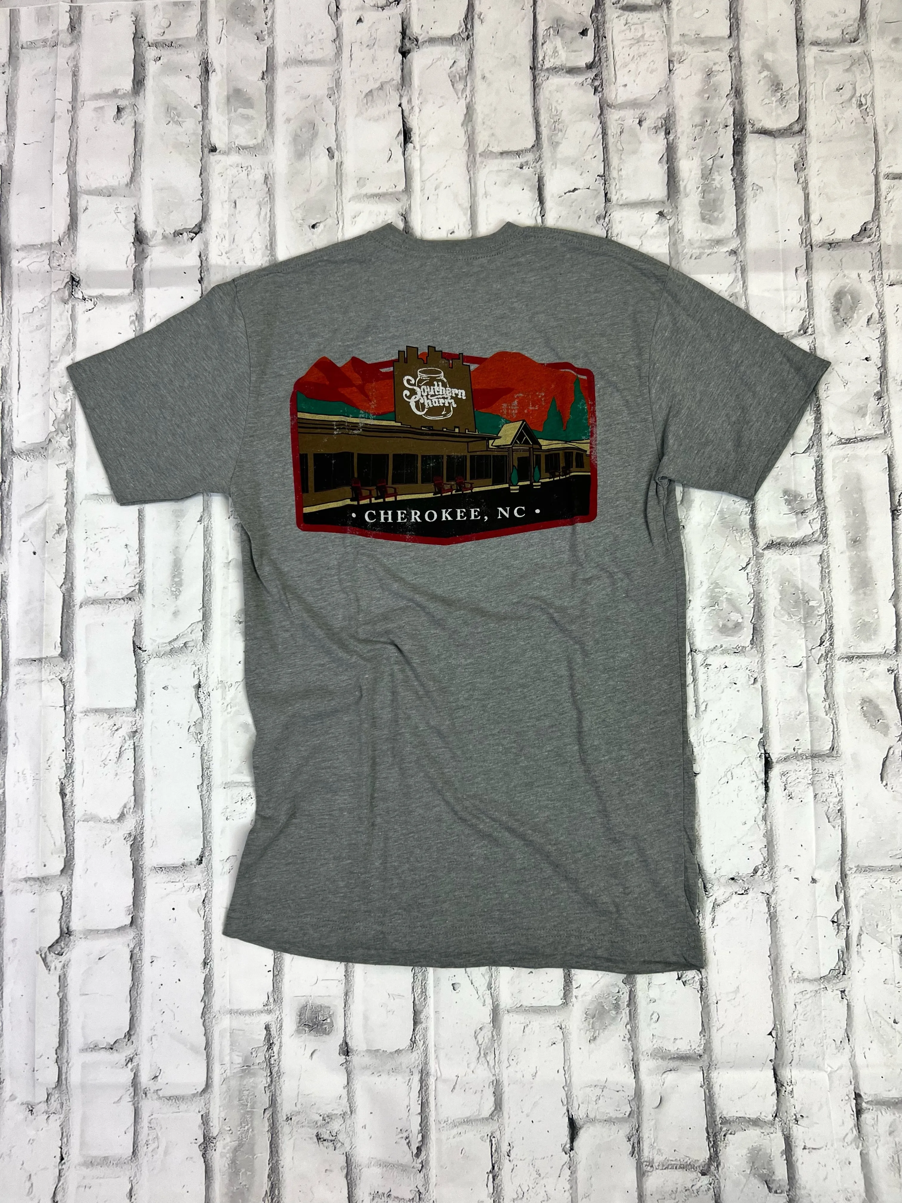 Southern Charm "Store Front" Short Sleeve T-shirt - Heather Gray