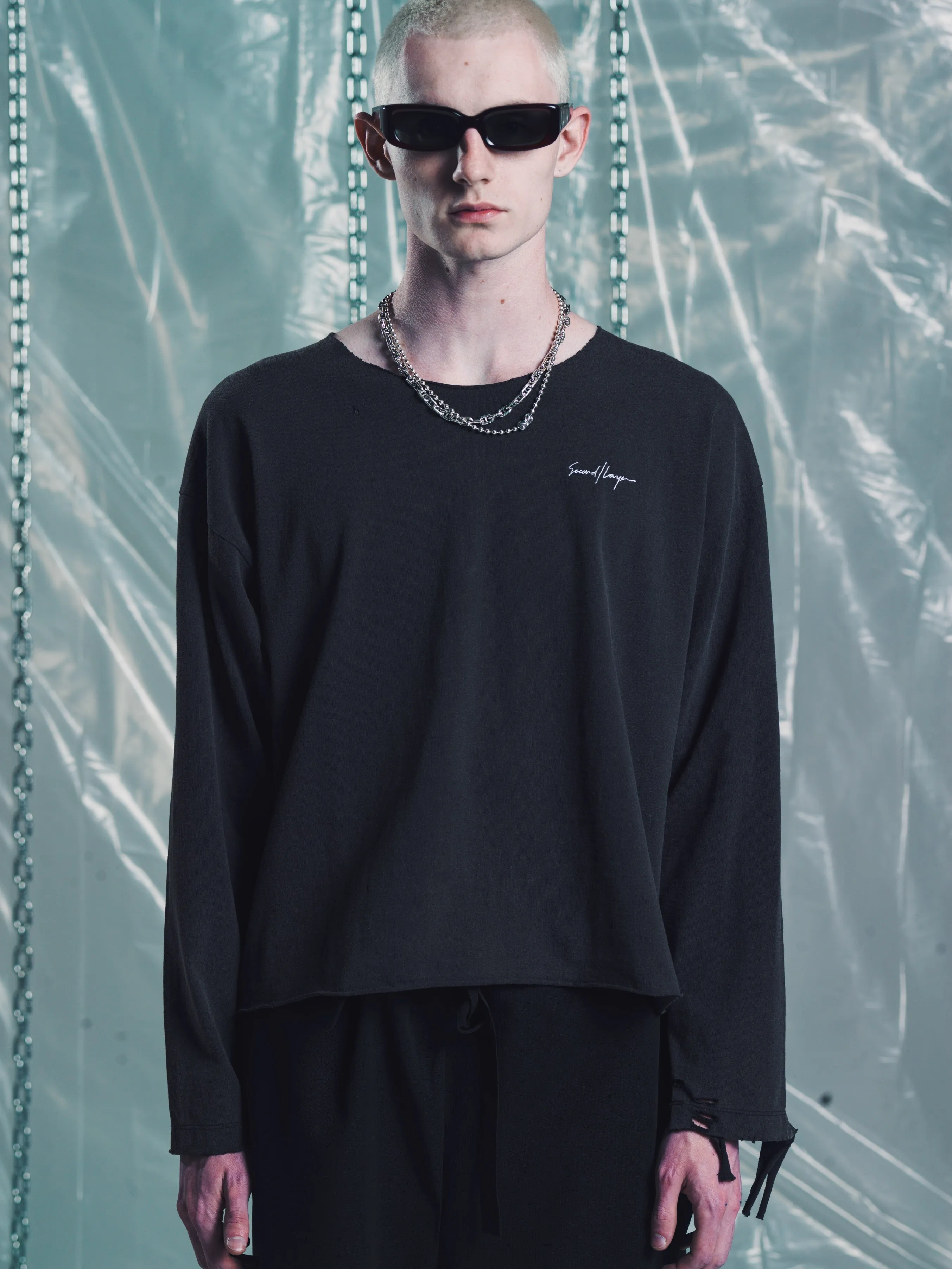 THRASHER L/S TEE | BLACK